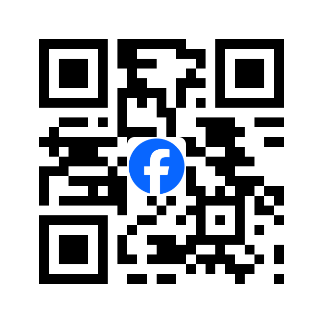 Facebookのアイコン入りQRコード